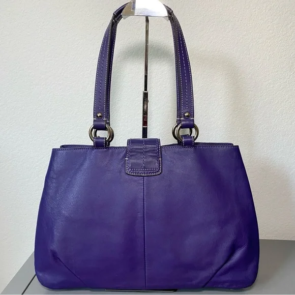 Coach Purple Leather Soho East West Shoulder bag - Picture 3 of 12